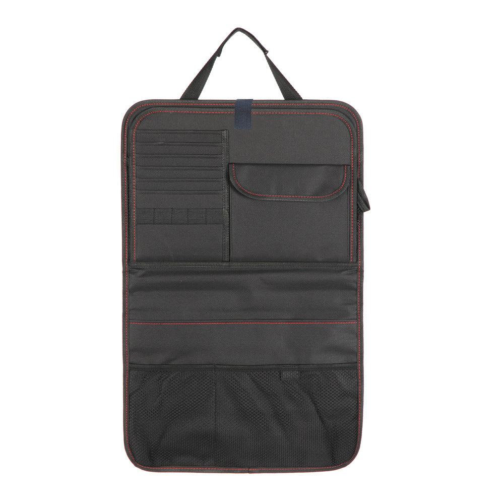 Car Seat Back Storage Bag Car Organizer Bag Foldable Dining Table Tray Travel Storage Bag Car Interior Accessories