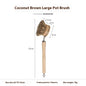 Kitchen Gadget Natural Wooden Brush Sisal Household Kitchen Short Handle Coconut Palm Cleaning Decontamination Brush