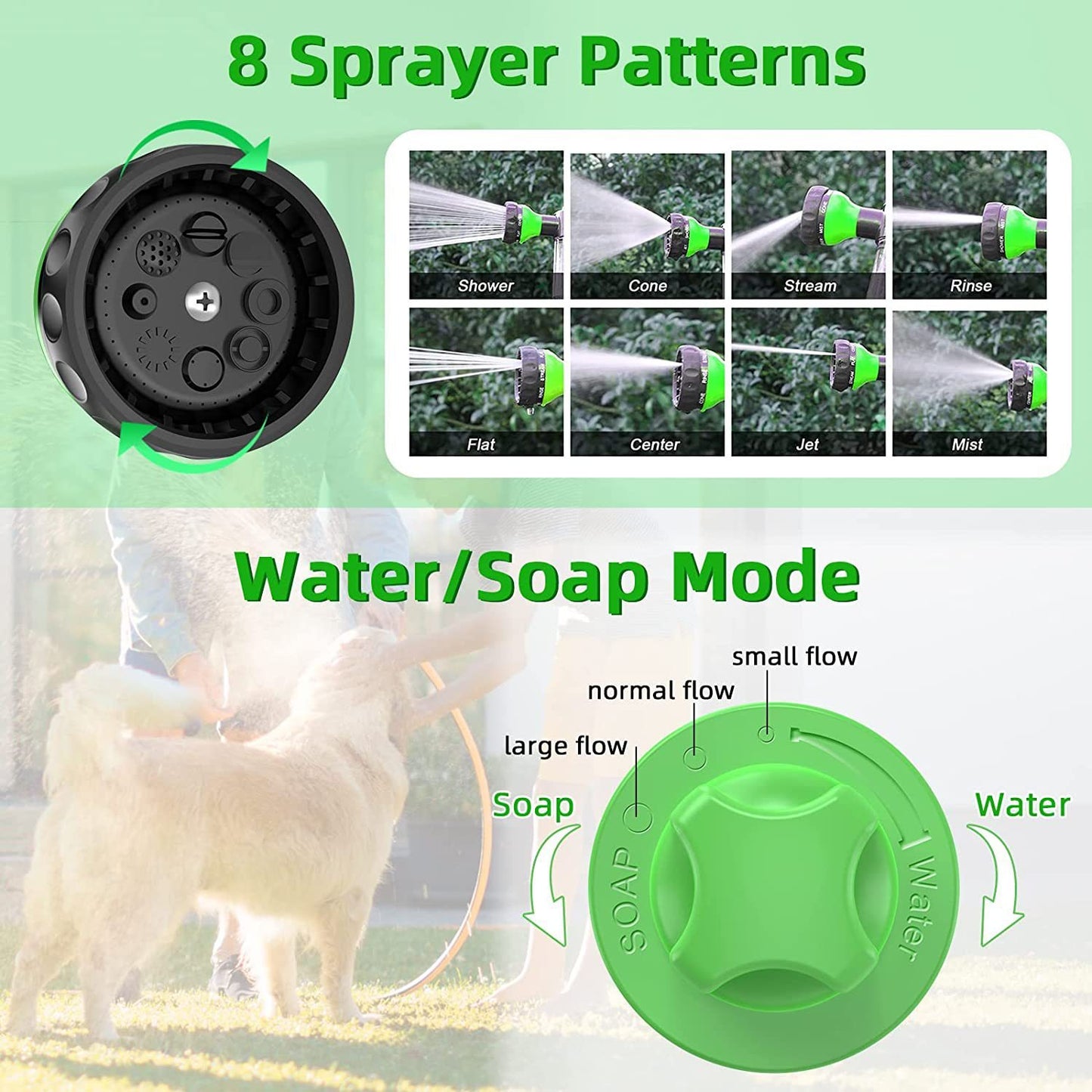 High-Pressure Pet Shower Sprayer – Versatile Outdoor Dog Wash Tool for Pet Bathing, Flower Watering, and Car Washing