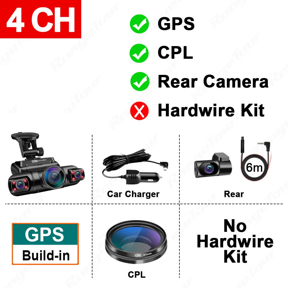 WiFi GPS Car DVR with Dual Lenses