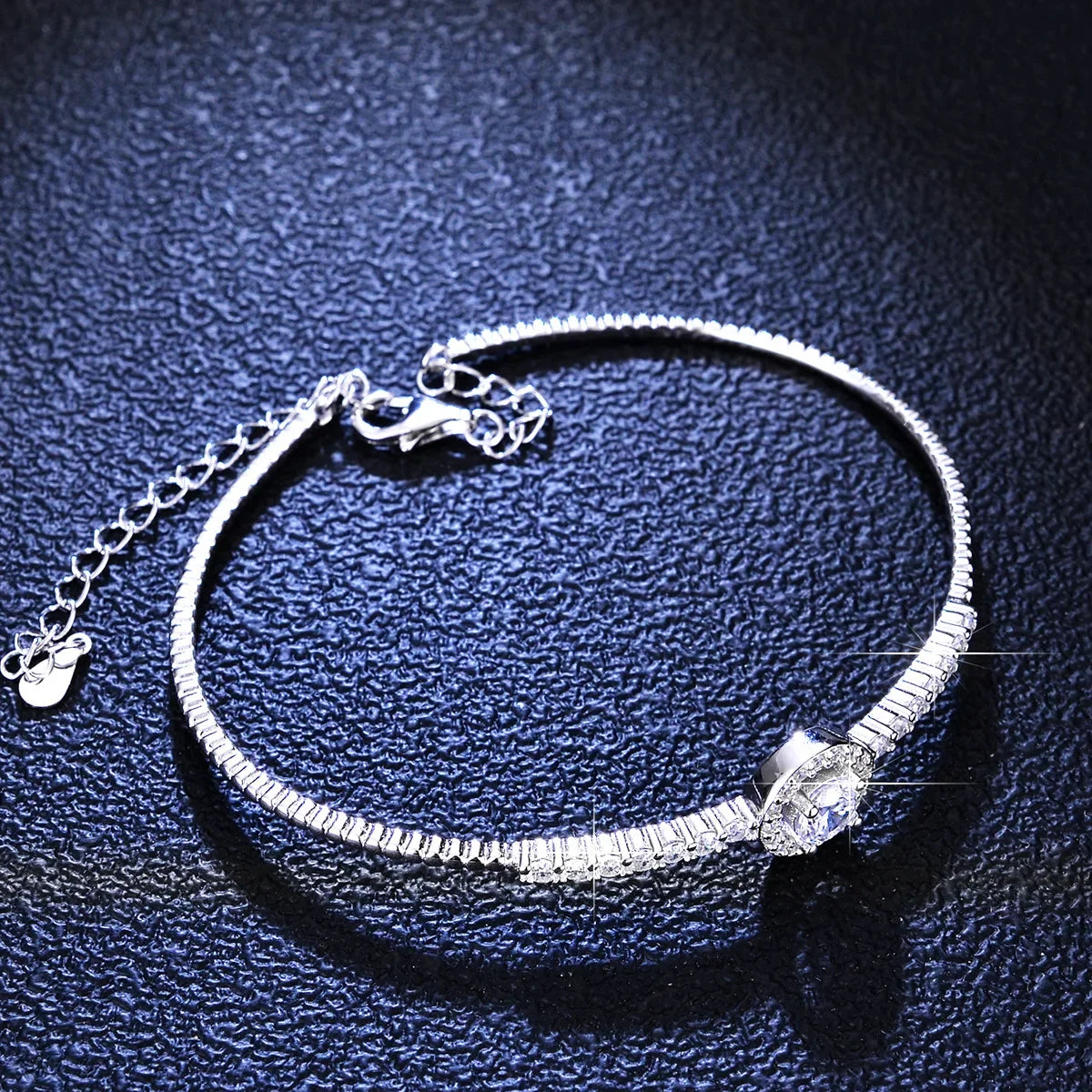 Luxury PT950 Platinum 1 Carat Moissanite Diamond Bracelet High-End Exquisite Jewelry Gift for Girlfriend Mother Souvenir Gift