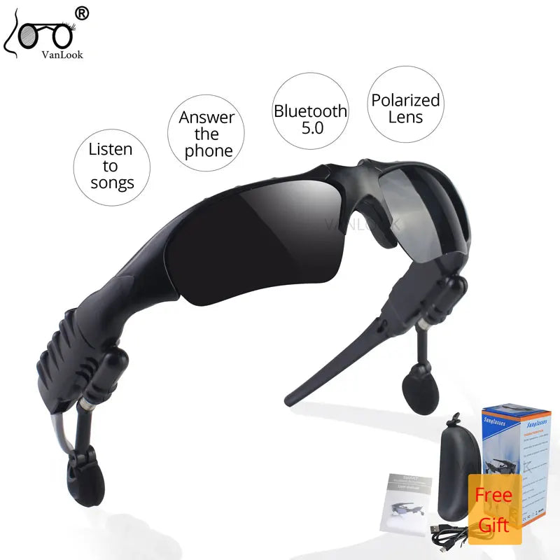 Stereo Wireless Bluetooth 5.0 Headset Telephone Driving Polarized Sunglasses/mp3 Riding Eyes Glasses