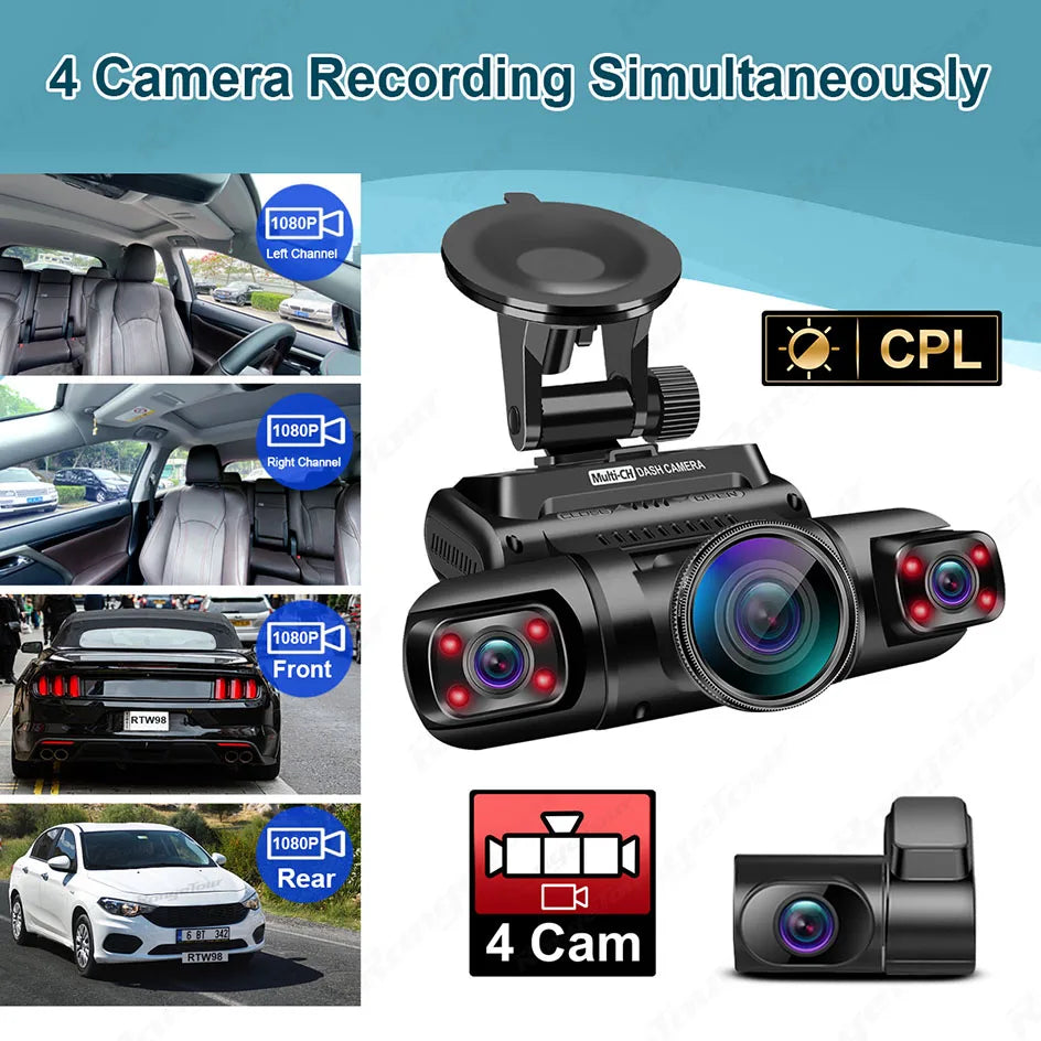 WiFi GPS Car DVR with Dual Lenses