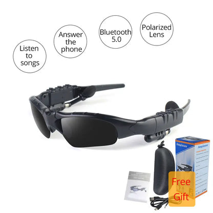 Stereo Wireless Bluetooth 5.0 Headset Telephone Driving Polarized Sunglasses/mp3 Riding Eyes Glasses