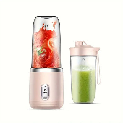 1 Set - Neuer tragbarer Entsafter mit 2 Bechern, per USB aufladbarer Mini-Mixer, frischer Entsafterbecher, Smoothie-Mixer in persönlicher Größe