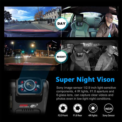 WIFI GPS Logger Dual Lens Car DVR