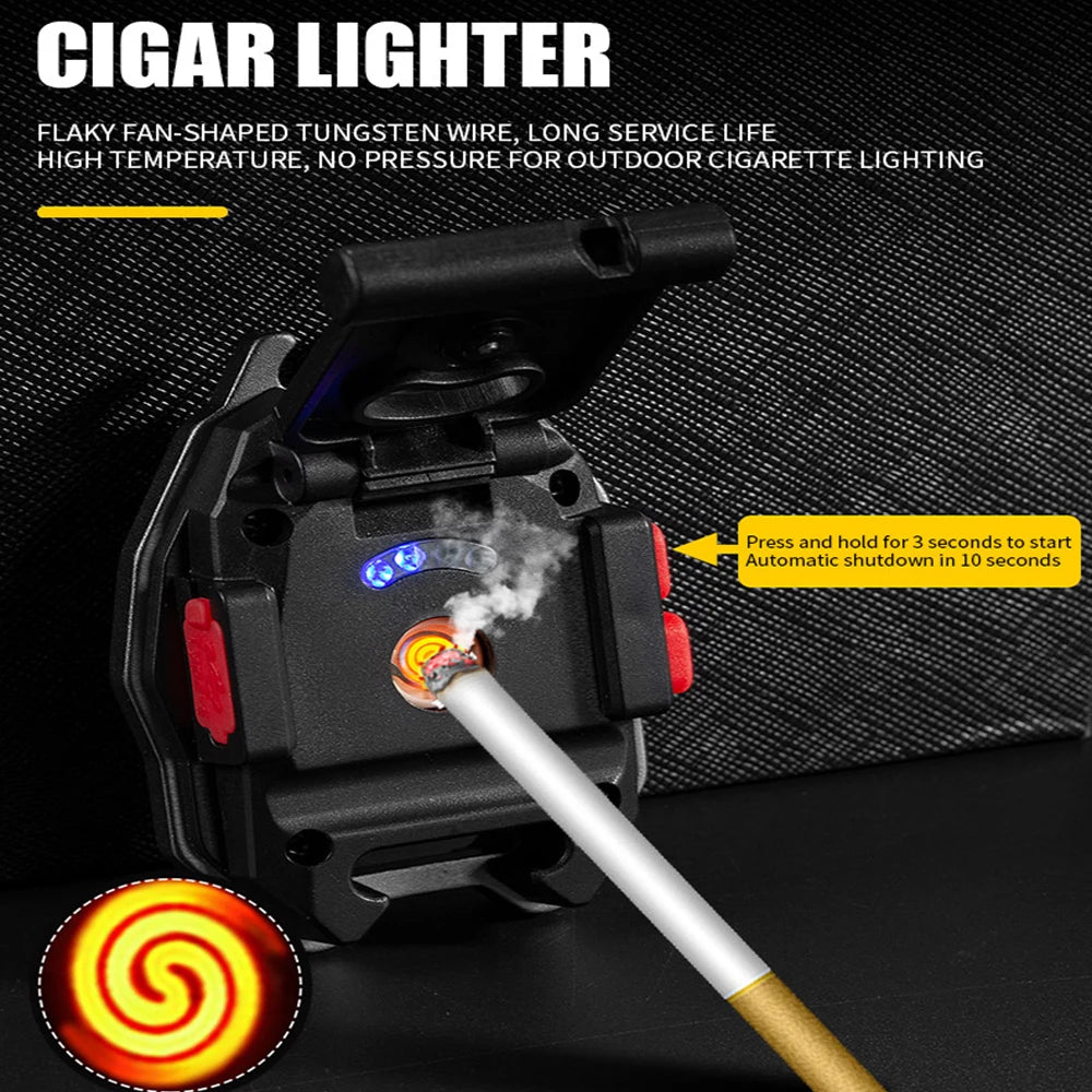 Ultra Bright Keychain Flashlight and built-in Cigarette Lighter tarvel work outdoor