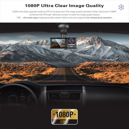 ACE 3 channels Smart HD Dash Cam System for Cars, Vans, Pick Up trucks, RVs Uber, Lyft drivers