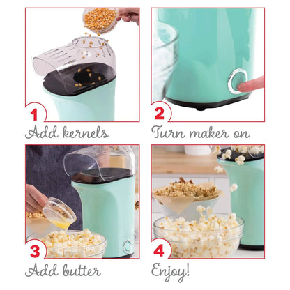 Hot And Fresh Popcorn Machine Uses Hot Air For Birthday Party And Home Together Portable Popcorn Maker