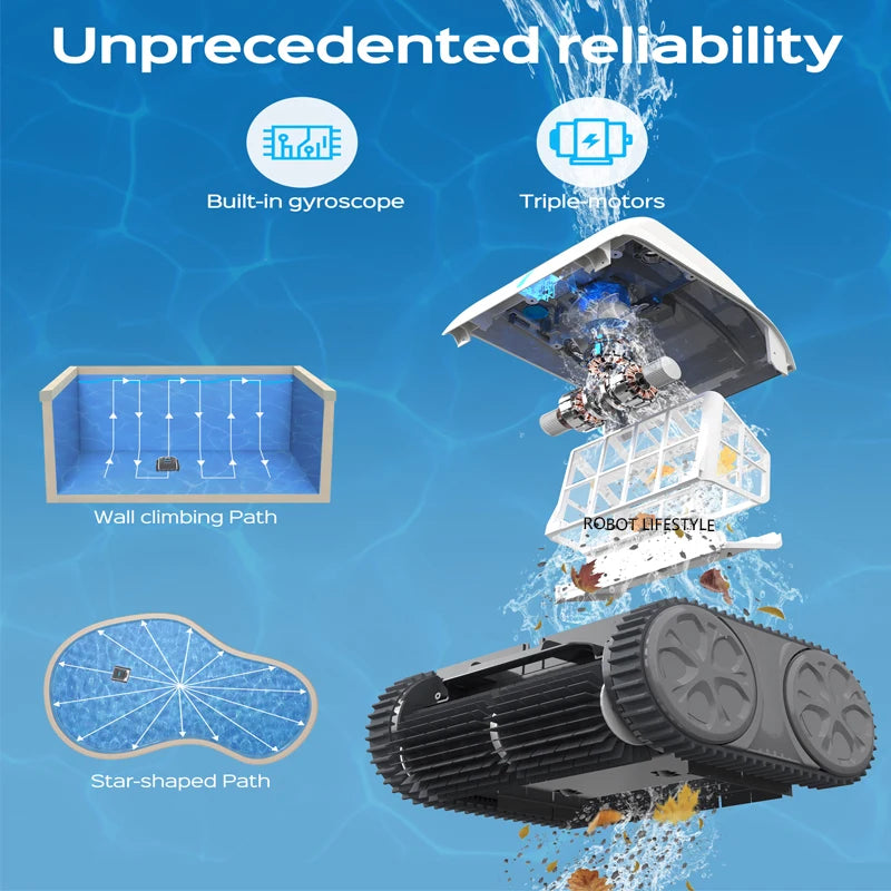 AquaBot Cordless Pool Cleaner, Easy to Use Pool Cleane, Robotic Pool Cleaner