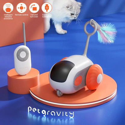 Smart Cat Toy Pet Interactive Remote Control Electric Car Toys Upgraded Version Rechargeable Puppy Training Game Cat Supplies