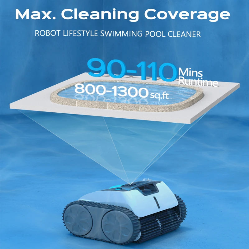 AquaBot Cordless Pool Cleaner, Easy to Use Pool Cleane, Robotic Pool Cleaner